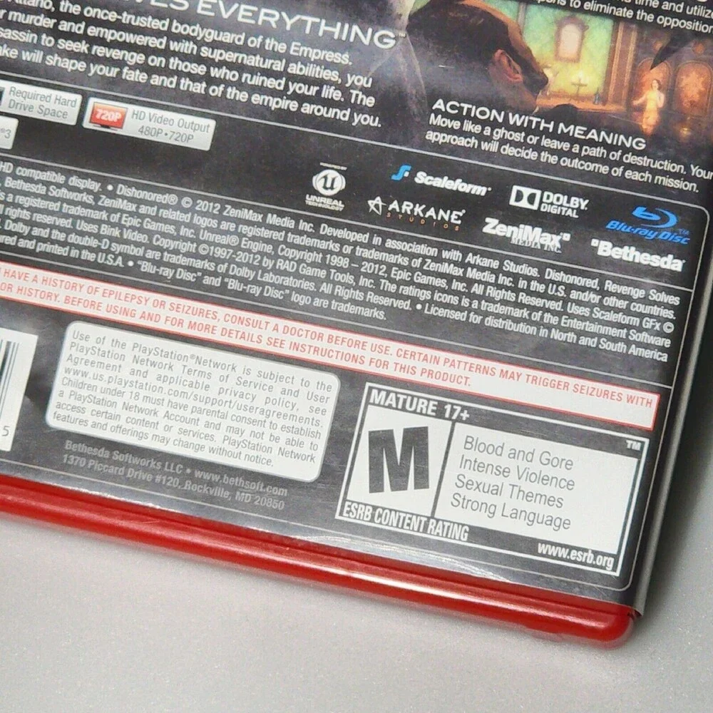 Dishonored (Sony PlayStation 3, 2012) Tested